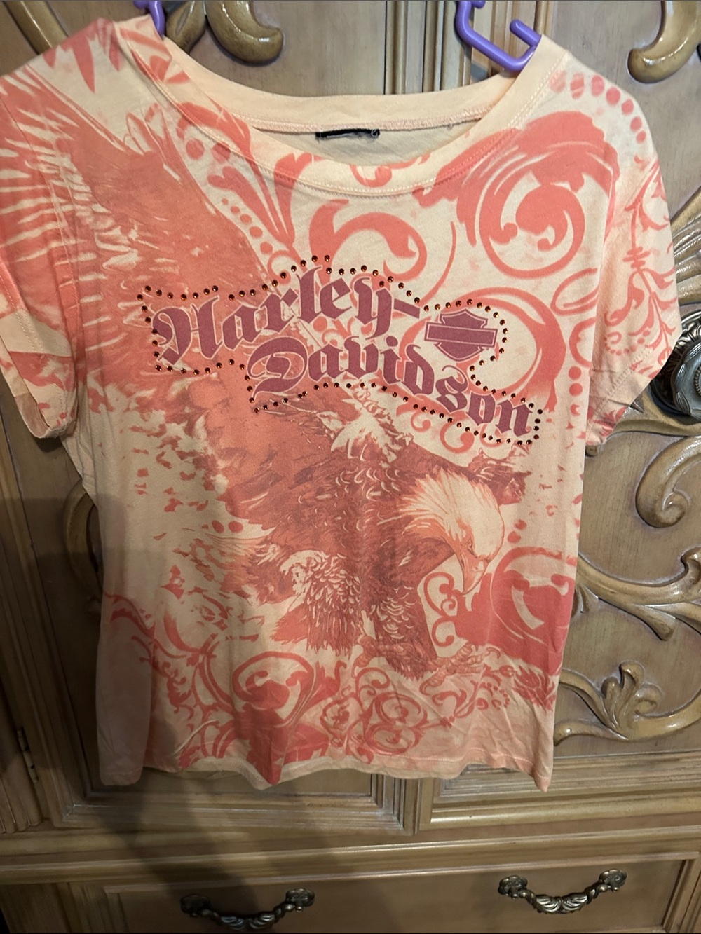 Harley-Davidson Women's Coral Graphic Tee